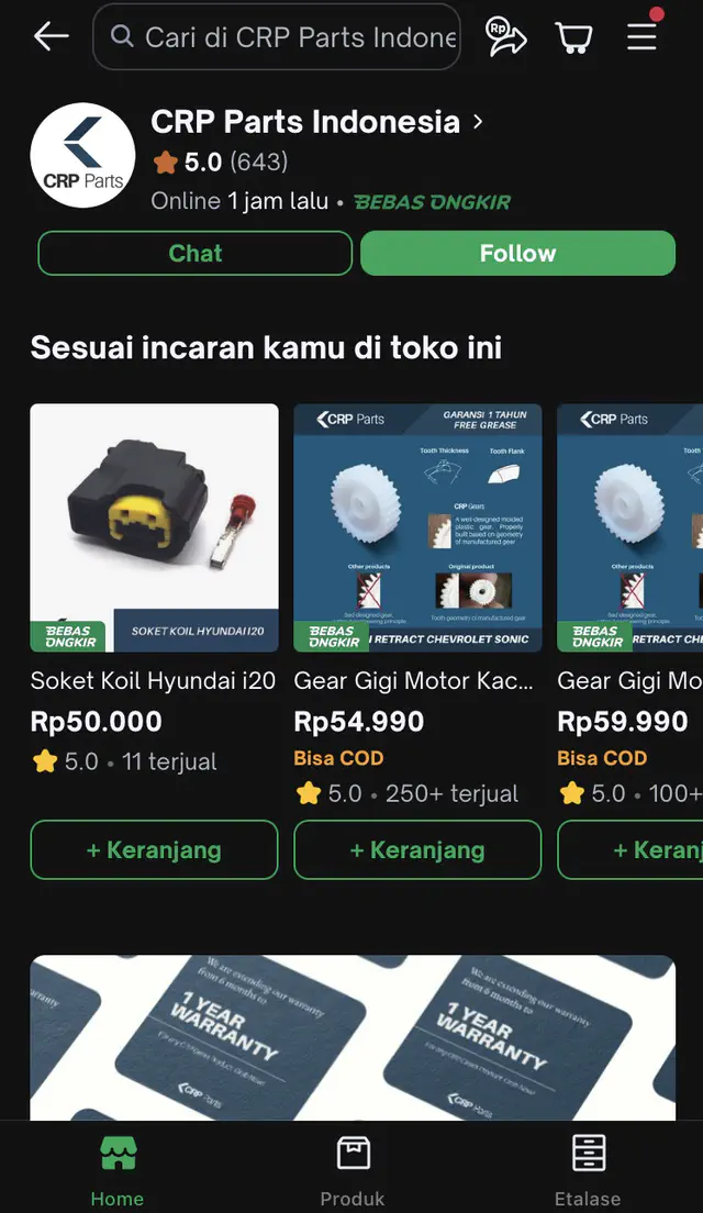 CRP Parts Tokopedia